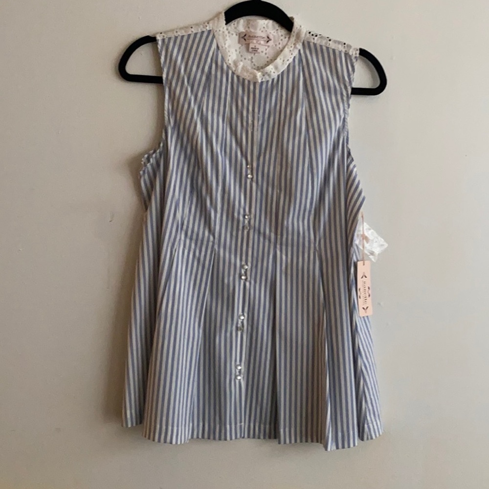 Nanette Lepore stripe blouse sz 6